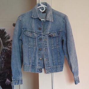 1970s Vintage Lee Riders Mens Sanforized Made In USA Light Blue Denim Jacket